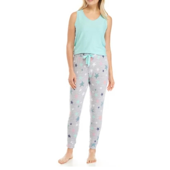 3 Pc Waffle Knit Pajama Set Roudelain - Picture 2 of 5